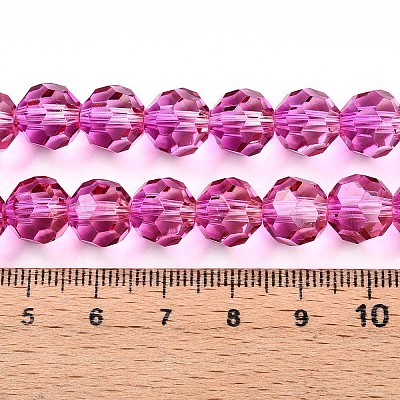 Baking Paint Transparent Glass Beads Strands DGLA-A035-T10mm-A03-1