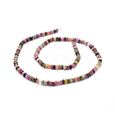 Natural Multicolor Tourmaline Beads Strands G-D0010-23B-1