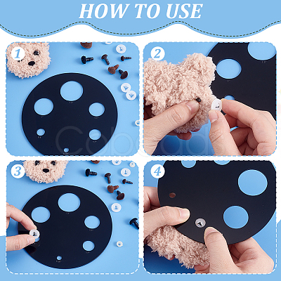 Acrylic Measuring Tool for Doll Craft Eyes TOOL-WH0155-110B-02-1