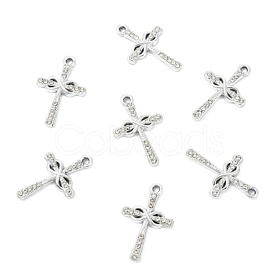 10Pcs Alloy Rhinestone Pendants FIND-YW0007-83P-1