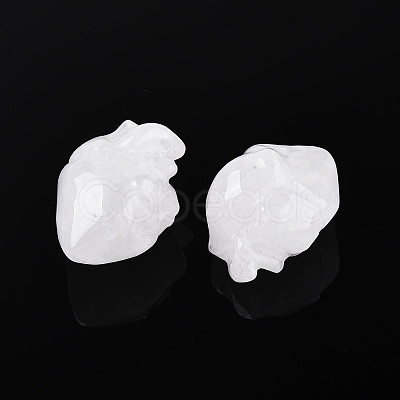 Natural Quartz Crystal Heart Beads G-T144-04B-1