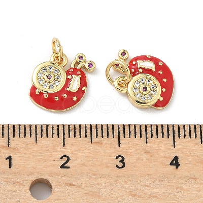 Brass Micro Pave Cubic Zirconia Pendants KK-H537-17G-02-1