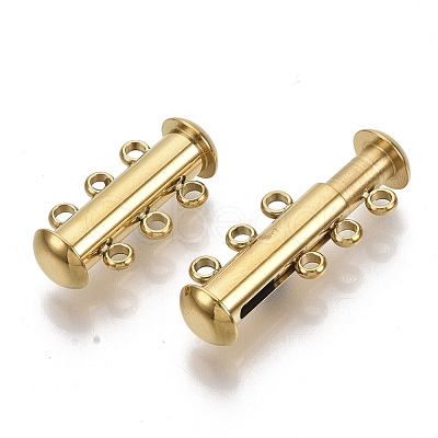 304 Stainless Steel Slide Lock Clasps STAS-S079-158G-1
