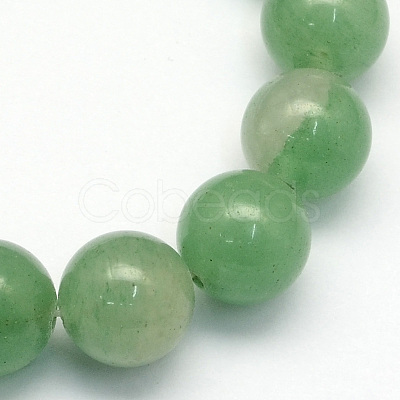 Natural Green Aventurine Smooth Round Beads Strands G-S150-6mm-1