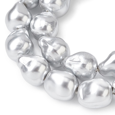 Electroplate Opaque Glass Imitation Pearl Beads Strands EGLA-H113-06-1