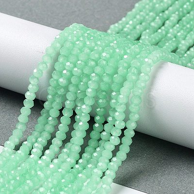 Baking Paint Imitation Jade Glass Bead Strands LS-DGLA-A034-J2MM-A22-1