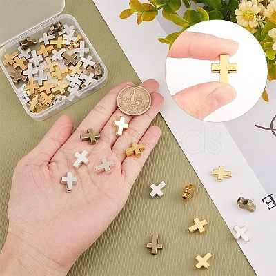 60Pcs 6 Colors Tibetan Style Alloy Beads TIBEB-HY0001-05-1