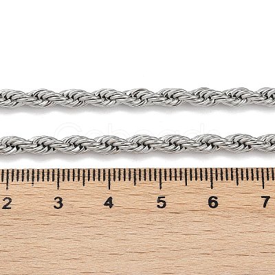 Tarnish Resistant 304 Stainless Steel Rope Chain Necklaces STAS-M174-013P-1
