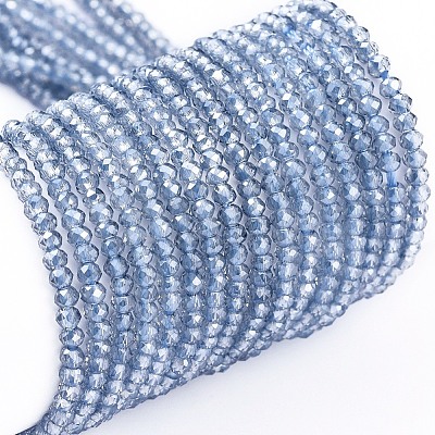 Electroplate Glass Beads Strands EGLA-F149-PL-01-1