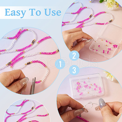 Glass Beaded Adjustable Waist Chains for Women AJEW-TA0005-78B-1