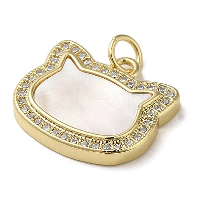 Brass Micro Pave Cubic Zirconia Pendants KK-Q808-13G-1