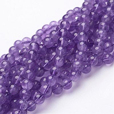 Natural Amethyst Beads Strand GSR6mmC062-1