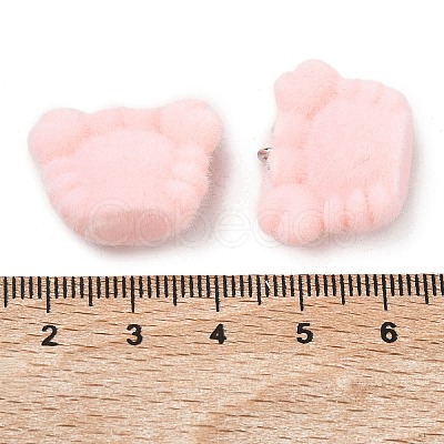 Flocking Opaque Resin Pendants RESI-F064-A20-1