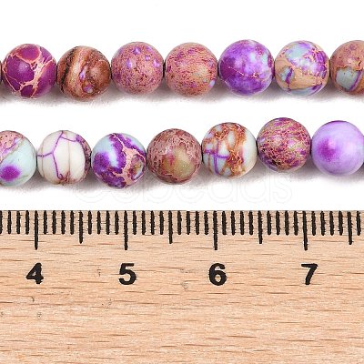 Natural Imperial Jasper Beads Strands X-G-I122-6mm-16-1
