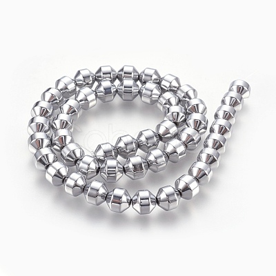 Electroplated Non-magnetic Synthetic Hematite Bead Strand G-E498-12B-04-1