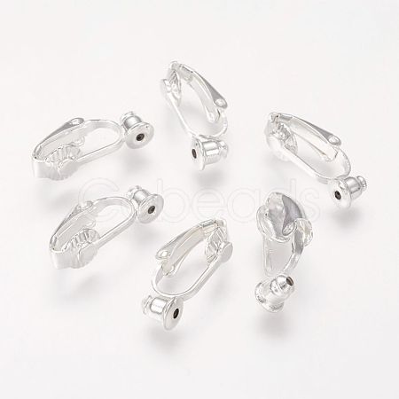 Brass Clip-on Earring Converters Findings KK-Q115-S-1