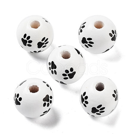 Dog Theme Wood Beads WOOD-M011-05A-01-1