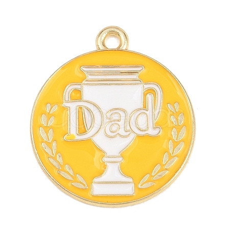 Father's Day Alloy Enamel Pendants FIND-E054-05A-1