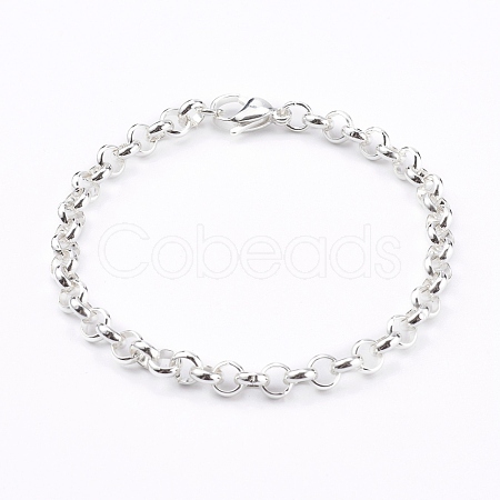 Women's 304 Stainless Steel Rolo Chain Bracelets BJEW-JB05996-01-1