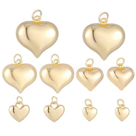 10Pcs 5 Styles Brass Pendants KK-BBC0024-85-1
