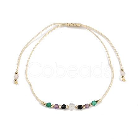 Natural stone constellation bracelet with 12 zodiac signs X-NR2952-2-1