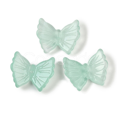 Spray Painted Glass Beads GLAA-Z007-02D-1