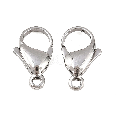 Tarnish Resistant 304 Stainless Steel Lobster Claw Clasps STAS-G035-H-1