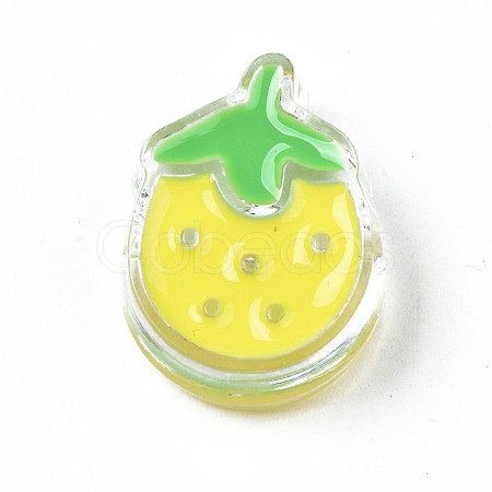 Transparent Acrylic Enamel Beads OACR-N130-024-02-1