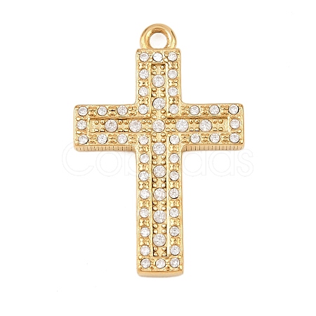 304 Stainless Steel Rhinestone Pendants STAS-P430-01D-G01-1