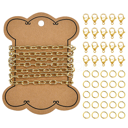 1M Brass Oval Paperclip Chains CHC-BC0001-15-1