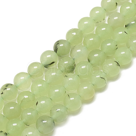 Natural Prehnite Beads Strands G-S300-118-10mm-1