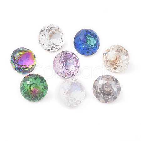 K5 Glass Rhinestone Cabochons X-RGLA-L010-A-M-1