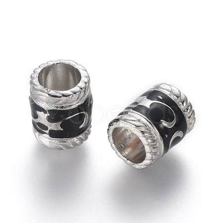 Enamel Alloy European Beads EA8640-2-1