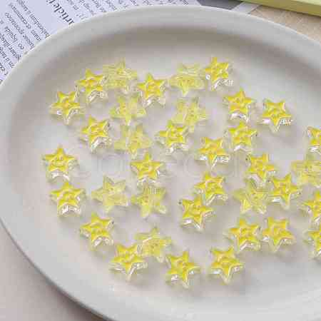 Acrylic Enamel Beads OACR-I011-21F-1