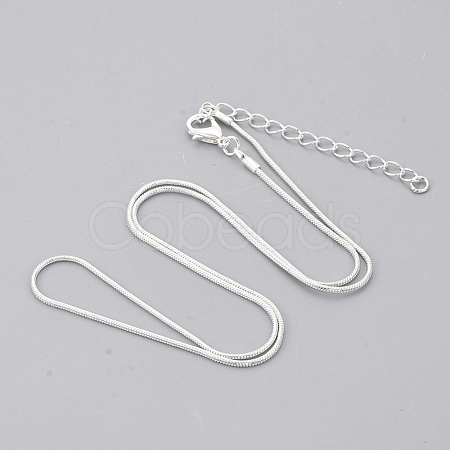 Brass Snake Chain Necklaces X-MAK-T006-11A-S-1