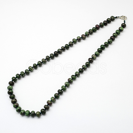Fashionable Gemstone Beaded Necklaces NJEW-R211-11-1