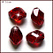 K9 Glass, Imitation Austrian Crystal Beads, Grade AAA, Faceted, Bicone, Dark Red, 10x13mm, Hole: 0.9~1mm