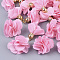 Cloth Pendant Decorations, with Acrylic Findings, Flower, Pearl Pink, 25~30x28~35mm, Hole: 2mm