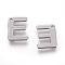 Tarnish Resistant 304 Stainless Steel Charms, Letter, Letter.E, 11x8.5x0.6mm, Hole: 1mm