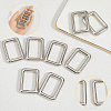 8Pcs Zinc Alloy Rectangle Buckle Ring PURS-SP0001-05P-5