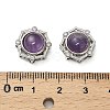 Brass Pave Natural Amethyst Multi-Strand Links KK-D366-01P-F-3