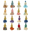 16Pcs 16 Colors Cotton Tassel Pendants FIND-YW0010-28-1