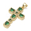 Brass Micro Pave Cubic Zirconia Pendants KK-CBA56EF-32G-04-2