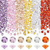 300Pcs 6 Colors Diamond Shape Grade A Cubic Zirconia Cabochons ZIRC-PH0001-43B-02-1