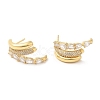 Crystal Rhinestone Claw Stud Earrings EJEW-D059-04G-01-1