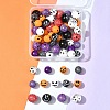 Printed Wood European Beads WOOD-FS0001-30-7