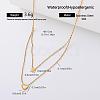 304 Stainless Steel Resin Pendant Double Layer Necklaces for Women OK0426-6-1