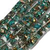 Dyed Natural Imperial Jasper with Resin Beads Strands G-G083-C01-01-1