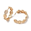 Brass Micro Pave Cubic Zirconia Hoop Earrings EJEW-M238-69KCG-2