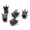 Rack Plating Brass Cubic Zirconia Beads ZIRC-S034-02B-1